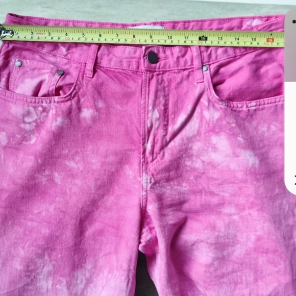 Zara Barbiecore Pink Acid Wash Cropped Denim Jeans - Picture 5 of 7